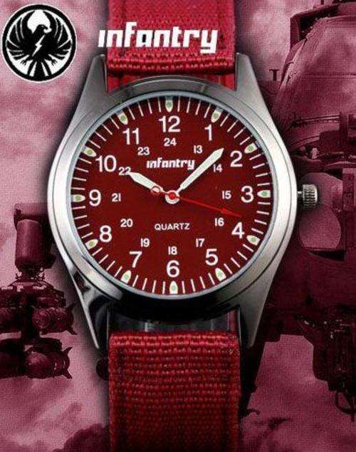 From UK*** INFANTRY Pilot Mens Army  JP Quartz Lumnious Watch Nylon Strap