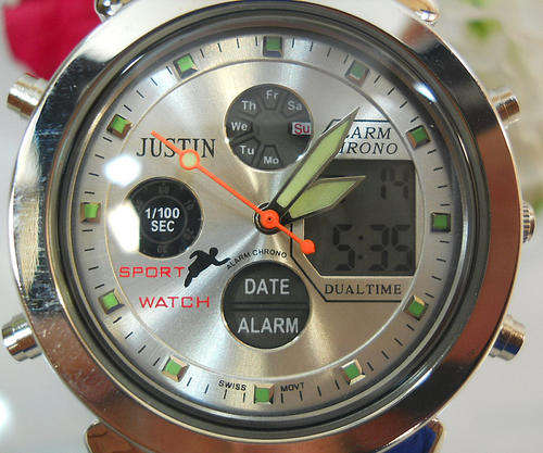 -GENTS  DUAL TIME MULTIFUNCTION  SPORT WATCH- **