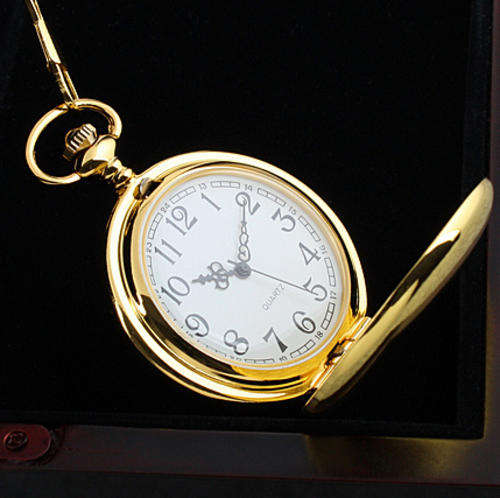 **CLASSIC  EDITION GOLD GENTS  LUXURY  POCKET WATCH***