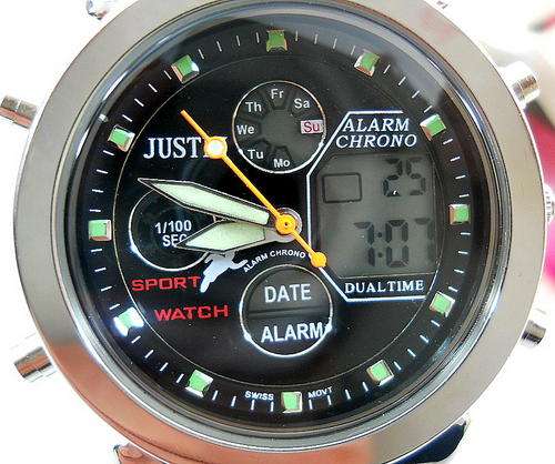-GENTS  DUAL TIME MULTIFUNCTION  SPORT WATCH- **