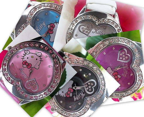 ***HELLO KITTY*** HEART*** PU LEATHER STRAP WATCH***