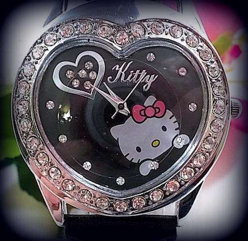***HELLO KITTY*** HEART THROB***BLACK DELIGHT