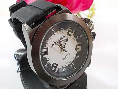 ***  New Army White Big Dial Infantry  Outdoor Mens  Rubber Strap Watch