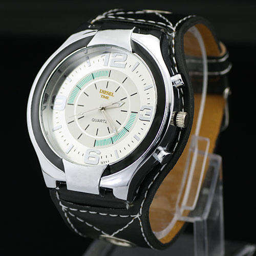 *** HOT FASHION**Oversized Diesel Time Quartz Luminous Hands Wrist Watch Senoras Relo