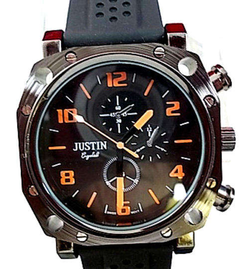 *** New  ANALOG LUXURY  MEN STEEL   WATCH-RUBBER BAND