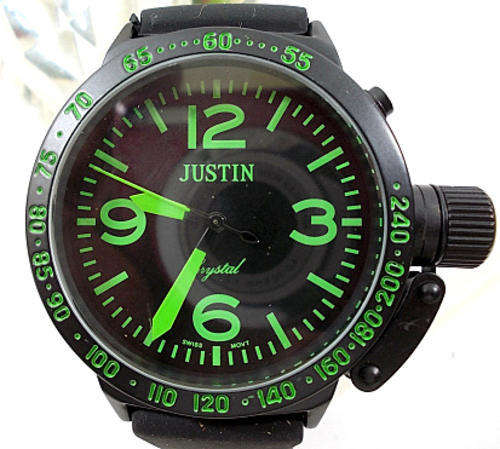 *** New ANALOG RUGGED MEN STEEL WATCH-RUBBER BAND