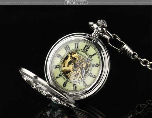 ***INFANTRY  **New PACIFISTOR** High Quality  Pocket Watch*Skeleton   Handwinding
