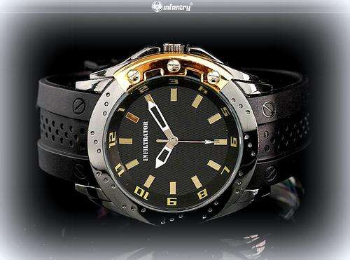 *** INFILTRATOR by INFANTRY** OFFICERS DRESS WATCH-RUBBER BAND