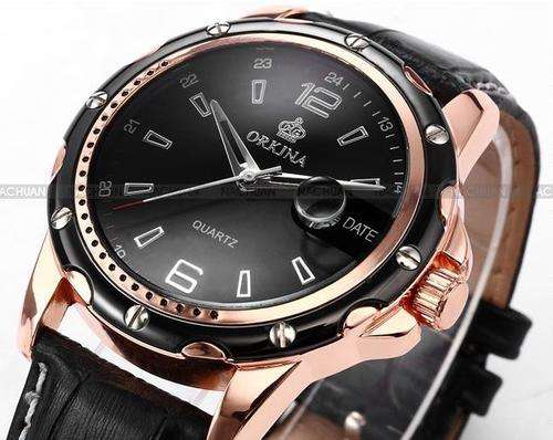 *** ORKINA **(AUTHENTIC ORK050 ) MENS ROSEGOLD/BLACK  HIGH QUALITY STEEL DRESS  WATCH** FROM UK