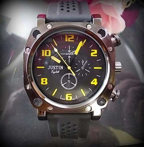*** New  ANALOG  RUGGED RELIABLE ~ SWISS MOVEMENT~ LUXURY  MEN STEEL   WATCH-RUBBER BAND
