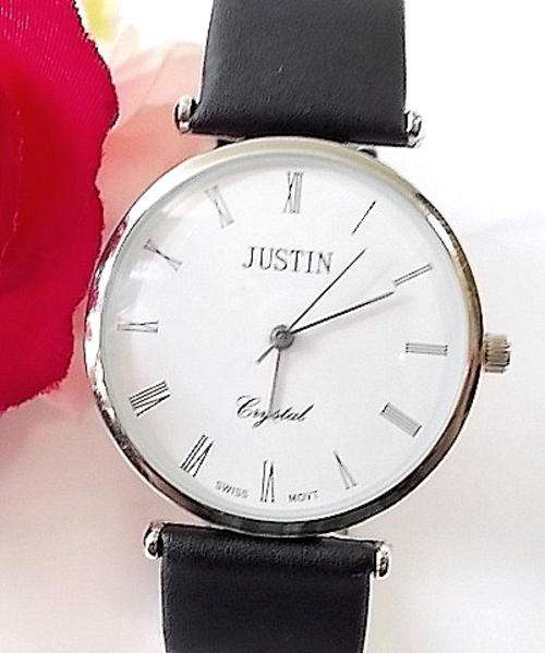 *** New  ANALOG ~UNISEX~ ULTRA THIN SWISS MOIVEMENT STEEL   WATCH-GENUINE LEATHER STRAP*