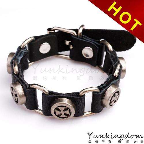 ***  Fashion  Unisex  Leather Bracelet Cuff Bangle Wristband !