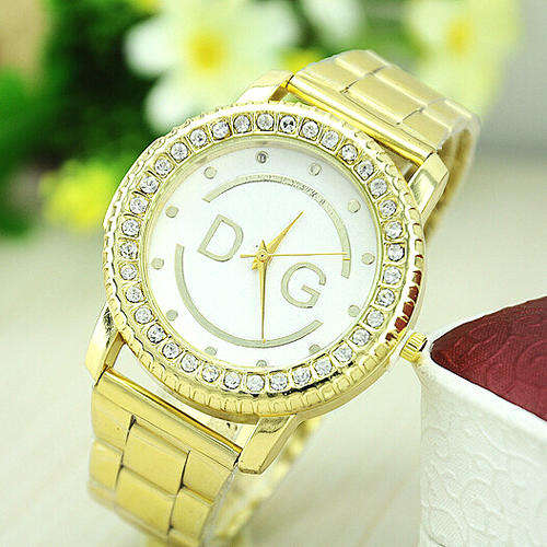 --*****VERY BEAUTIFUL***LADIES D+G  QUARTZ WATCH**S/S STRAP