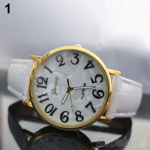--********LADIES  GENEVA HOT SHELL FACE  PLATINUM SERIES QUARTZ WATCH**
