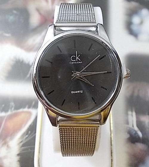--***LADIES ** HOT FASHION ** QUARTZ WATCH** S/S STRAP  DARK DIAL