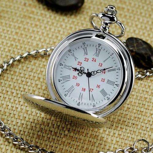 ***SILVER  **New Smooth ** High Quality  Pocket Watch***