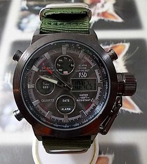 *** TOP  Luxury Brand Men's Military Wristwatch Multifunctional Dual Movt Electronic Digital