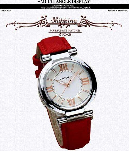 --***LADIES ** HOT FASHION **SINOBI ~ MIYOTA 2035 MOVEMENT QUARTZ WATCH** LEATHER  STRAP