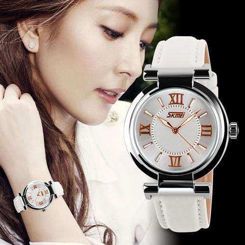 --***LADIES ** HOT FASHION **SKMEI ~ MIYOTA 2035 MOVEMENT LUMINOUS QUARTZ WATCH** LEATHER  STRAP