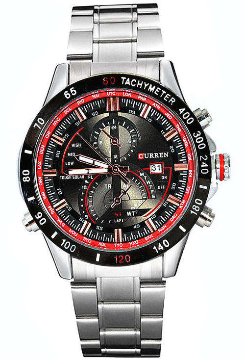 *** New  CURREN  ANALOG LUXURY SPORT MEN ALL STEEL WRIST WATCH