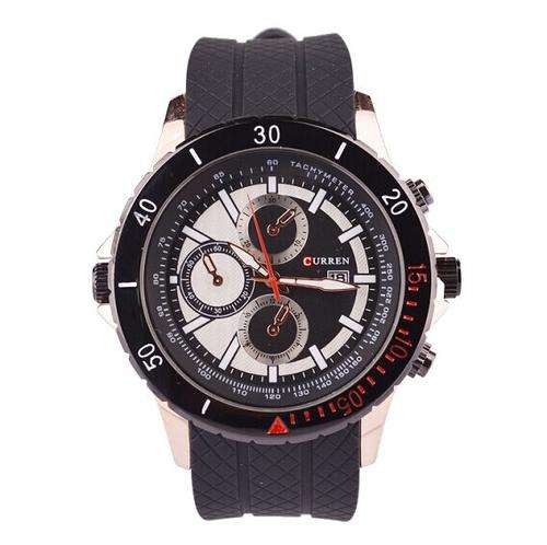 *** New  CURREN  ANALOG LUXURY SPORT MEN SILICONE WRIST WATCH