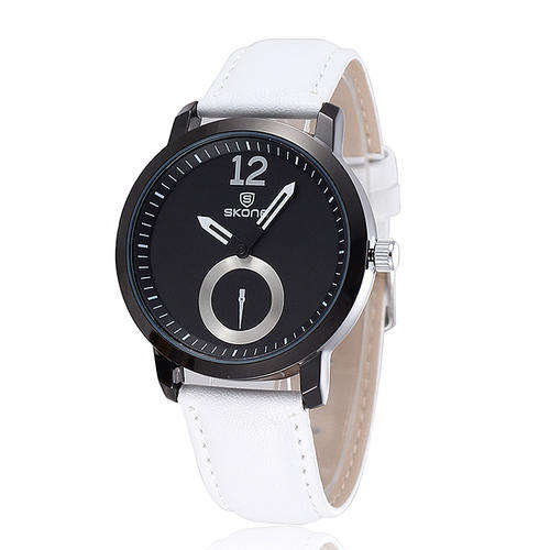 *** New Fashion SKONE Brand Men/Women Casual Watches Simple Elegant Design Leather Strap