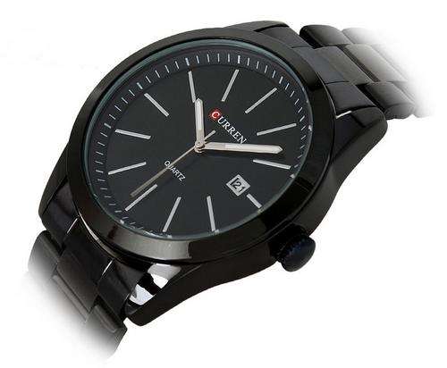 *** New CURREN Black ANALOG LUXURY MEN All Steel WRIST WATCH*