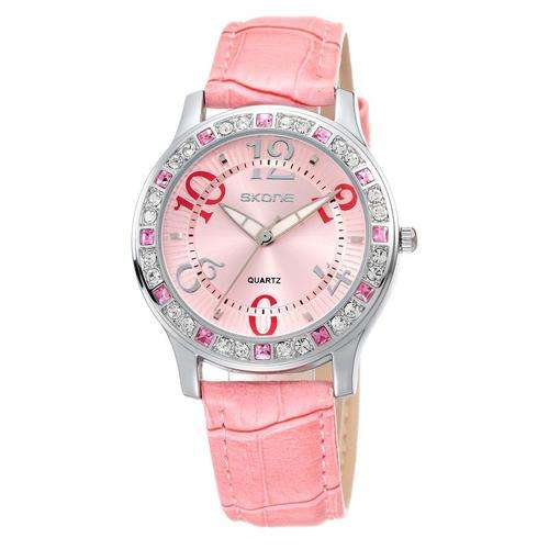 --***LADIES ** HOT FASHION **SKONE BRAND~~ MIYOTA  MOVEMENT QUARTZ WATCH** SS  STRAP