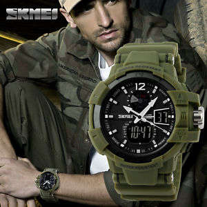 ***SKMEI ** Multifunction Green Waterproof Military Watch**