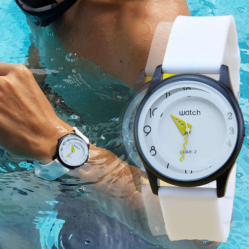 ***New Arrival 50M Waterproof Fashion WHITE Sports Quartz Watches Unisex  Diving Military Watch