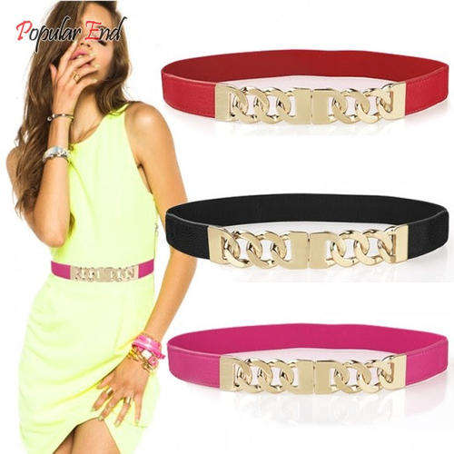 LADIES--***THE WOW!!! FACTOR~  METAL PLATE TRENDY DECORATION HIP BLACK  WAIST  BELT
