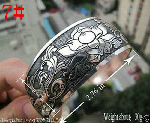 LADIES--***New Tibetan Tibet silver Totem Bangle Cuff Bracelet