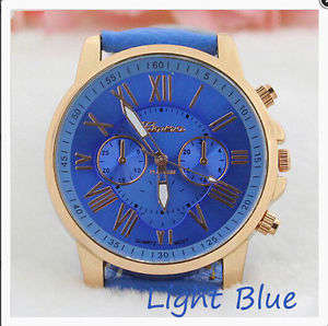 --*****VERY BEAUTIFUL***LADIES GENEVA QUARTZ WATCH** PU LEATHER STRAP