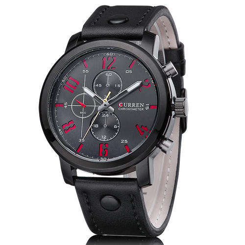 **Fashion Casual GENUINE CURREN ( 8192   Men's Leather Band Army Military Quartz Sport Wrist Watch *