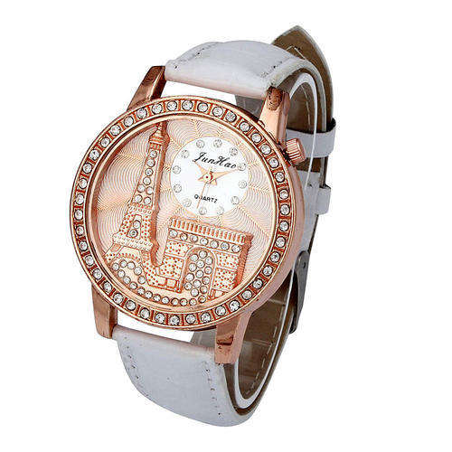 --***Womens Beautiful Crytal Encrusted Eiffel Tower Classic Quartz Wrist Watch !!