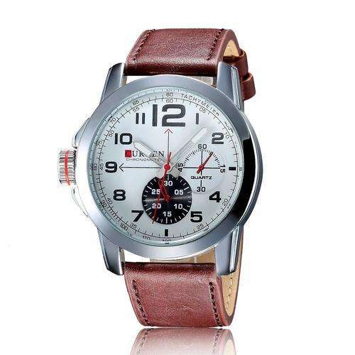 *** New  EXQUISITE CURREN LUXURY SILVER QUARTZ ANALOG  WRIST WATCH