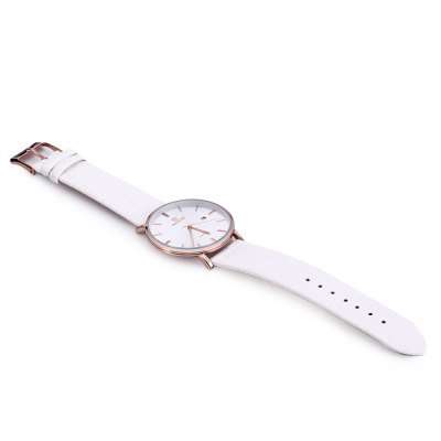 **SKONE BRAND 9400* BIG DIAL* Ultrathin Calendar UNISEX  Quartz Watch with Leather Strap *