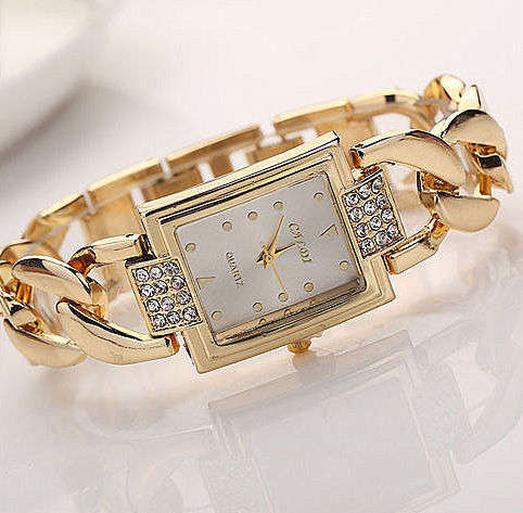 --***LADIES ** EXQUISITE FINISH ** CALDI GOLD QUARTZ DRESS WATCH**