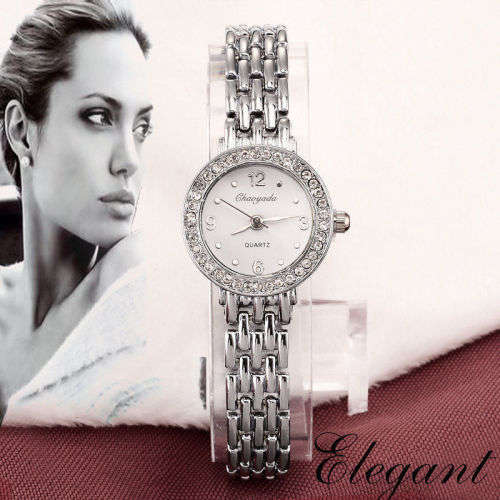 --***LADIES **Elegant New Women SILVER Steel Strap Fashion Quartz Watch