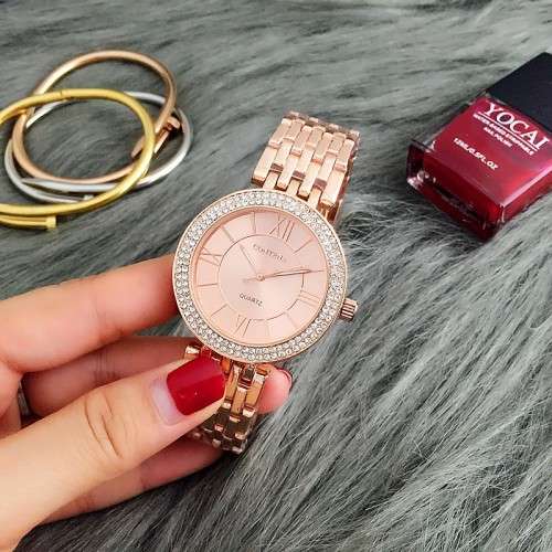 -**LADIES GENEVA  CONTENA -** ROSE GOLD** LUXURY QUALITY DRESS WATCH