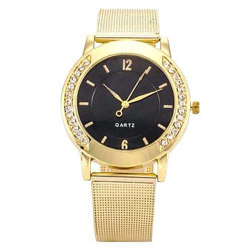 --***Womens  Gold Mesh Belt  Classic Quartz Stainless Steel Wrist Watch !!+Gold Waist belt Gift