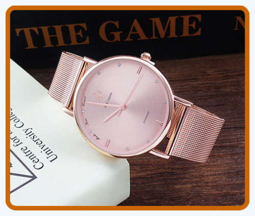 --$199 ***Men/Women Big Dial Nick Cabana Brand**Exclusive** ROSE Dial Gold Stainless Steel Belt.**