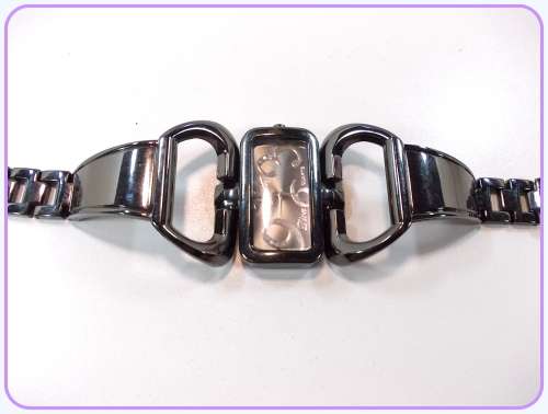 --***LADIES ** HOT FASHION ** DIVA BLACK QUARTZ DRESS WATCH**