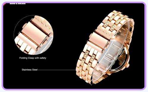--********LADIES GENEVA FULL BLING DESIGNER STYLE  STAINLESS STEEL QUARTZ WATCH**