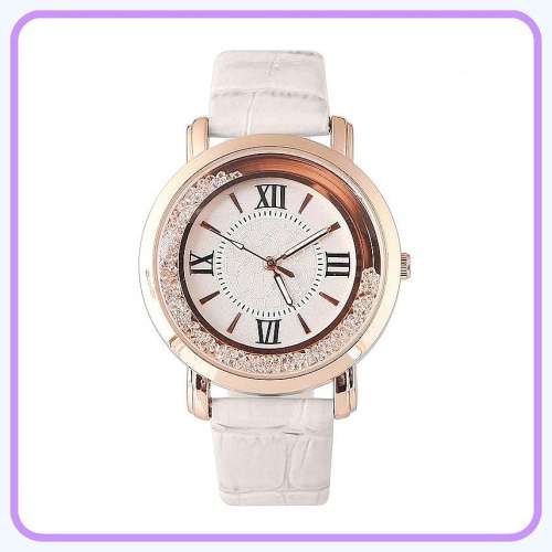 --***LADIES ** LOVELY CRYSTAL ENCRUSTED~ROSE GOLD  QUARTZ  Watch  -