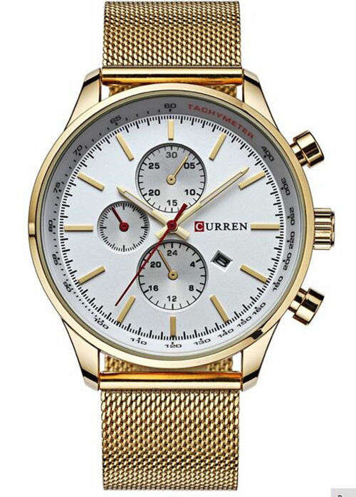 ***CURREN Luxury Watch Men Steel Quartz Calendar Date Wristwatch
