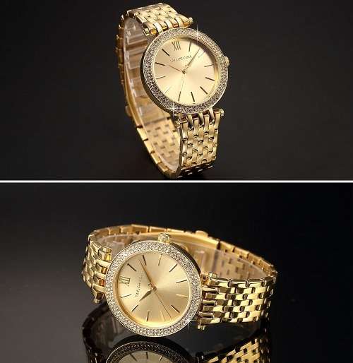 From UK** Magnificent* Taylor Cole Lady  Steel Band  Luxury Crystal  Women Watch*TOP Brand