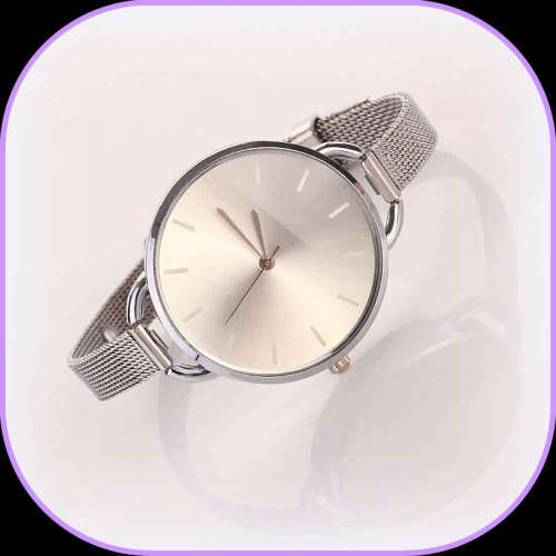 -***LADIES *** Stailess Steel Thin Strap Big Dial Quartz watch