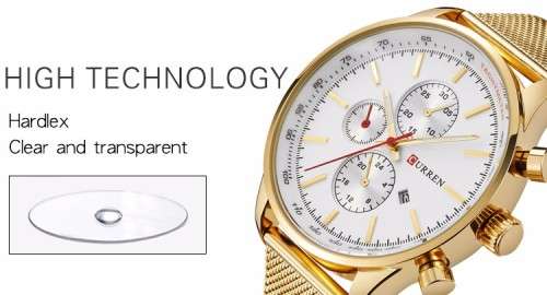 ***CURREN Luxury Watch Men Steel Quartz Calendar Date Wristwatch
