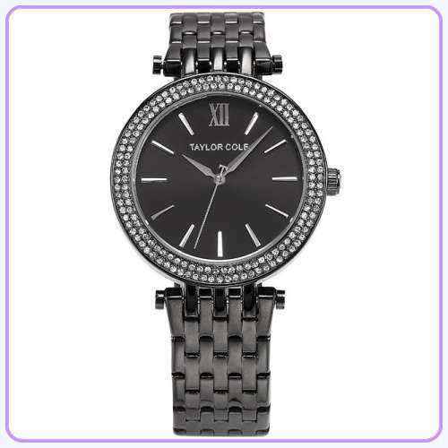From UK** Magnifisant* Taylor Cole Lady Georgeos Steel Band Bracelet Luxury Watch*